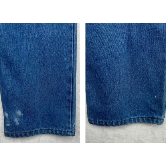 Vintage Levi’s Jeans 34x31 USA 516 Orange Tab Boot Cut Blue Distressed 80s - Picture 12 of 16